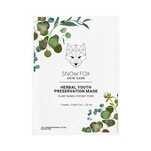 Snow Fox Herbal Youth Preservation Mask, 1 Pack Anti-Aging Hydrating Mask with Super Greens for Radiant Glow