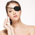 Skylety 3 Pieces Silk Eye Patch for Adult Women, Adjustable Lazy Single Eyepatch with Elastic Strap (Black, Champagne,
