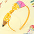 ZEYER Back to School Headbands, Cute Yellow Pencil Headbands for Girls Women Non Slip Hair Accessories