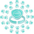 Pretty 100PCS Glue Rings for Eyelash Extensions - Lash Glue Holder, Volume Lash Rings, Fanning Cup, Green