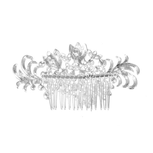 inSowni 32 Pack Silver Wedding Hair Side Combs + U-shaped & Twist Bridal Hair Pins Accessories with Rhinestone Pearls