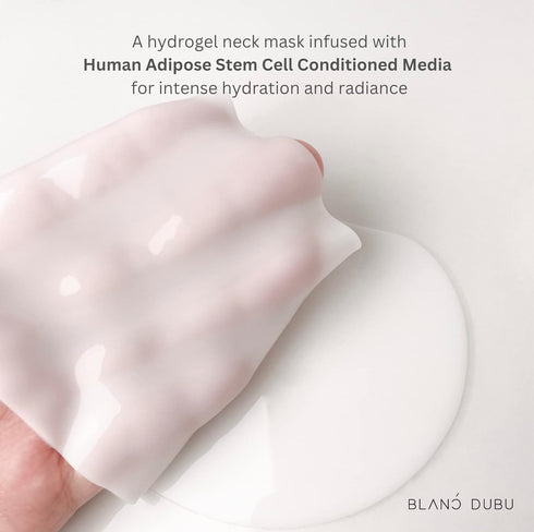 NUBORN CELL Hydrogel Collagen Neck Mask | Advanced Moisturizing Stem Cell Gel Sheet Neck Mask for Dry Skin | Dewy Glass Skin with Hydrolyzed Collagen Peptides and Hyaluronic Acid | Made in Korea 5-Pack