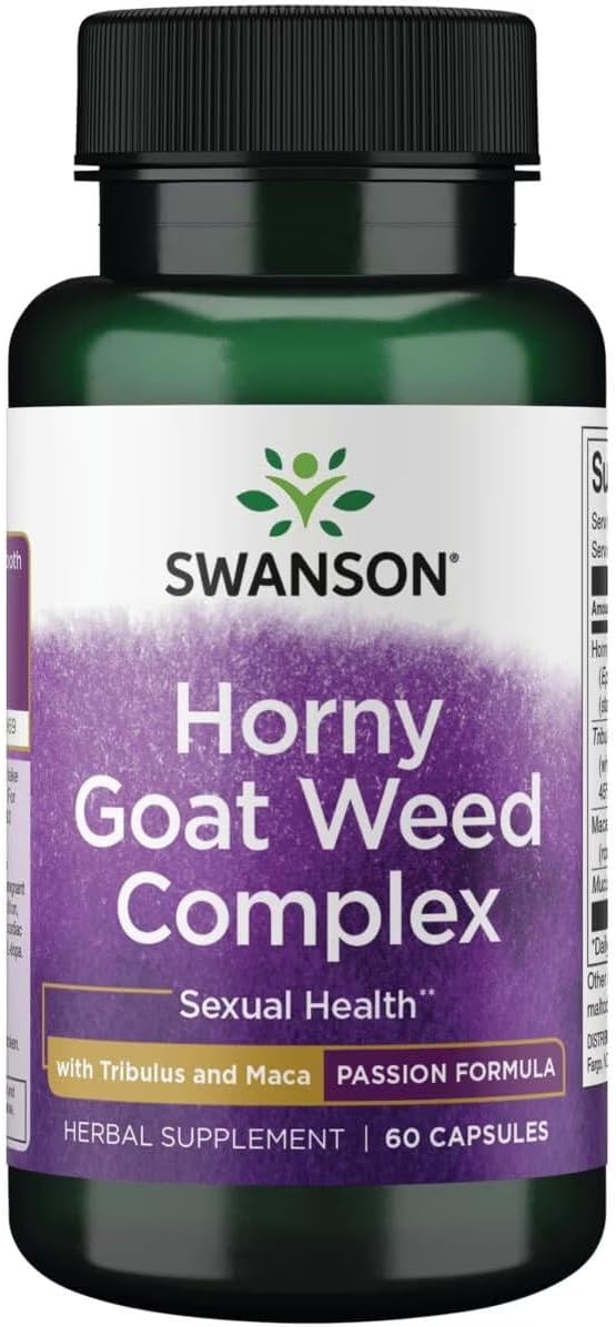 Swanson Premium Brand Swanson Horny Goat Weed Complex - with Tribulus and Maca - 60