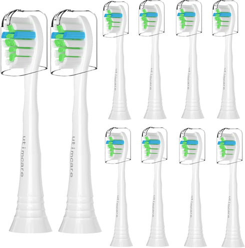 Replacement Toothbrush Heads for Philips Sonicare Electric Toothbrushes, 10 Pack, Fit for Snap-on Handles