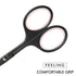 LIVINGO 3.75" Premium Nose Hair Scissors, Curved Safety Blades with Rounded Tip for Facial Hair Trimming