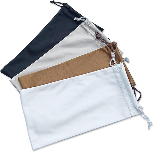 yuntop 4Pcs Microfiber Sunglasses Glasses Storage Pouch, Cleaning Cloth Premium Quality With Drawstring