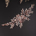 Wedding Rose Gold Rhinestone Crystal Flower Hair Comb, Bridal Headpiece for Women and Girls