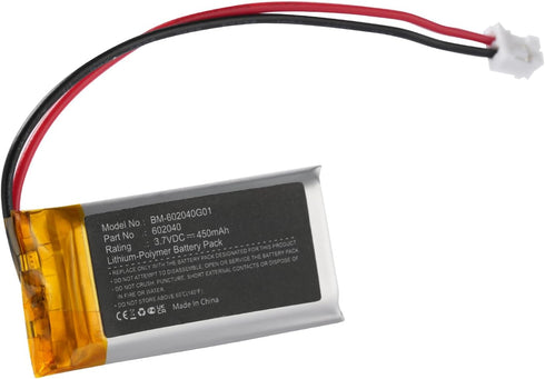 Yunwa 602040 450mAh XH2.54mm/2Pin LI-PO Rechargeable Battery with Connector