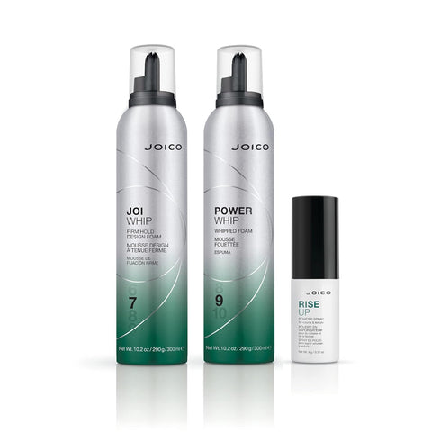 Joico JoiWhip Firm Hold Designing Foam - For Most Hair Types, Adds Volume & Body, Controls Frizz