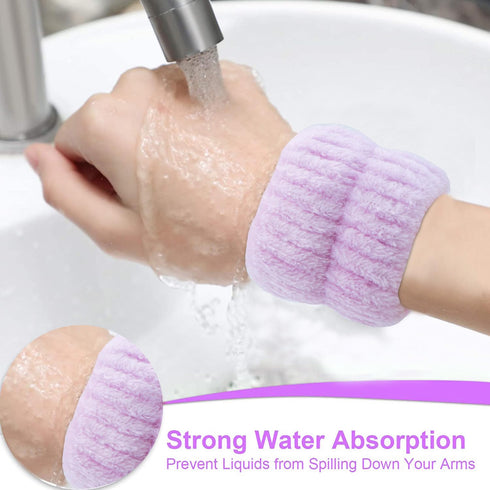 Spa Headband, Skincare Headband, Makeup Headband for Washing Face, Wrist Bands, Hair Accessories for Women Girls