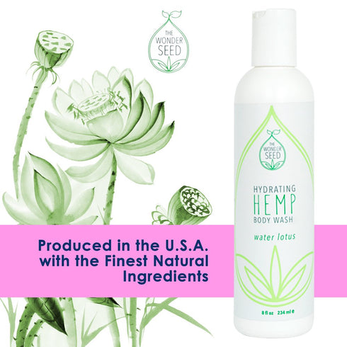 Hemp Body Wash – Water Lotus, 8 oz