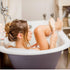 Shower Brush with Natural Bristle, Long Bamboo Handle Bath Body Brush for Wet or Dry Brushing