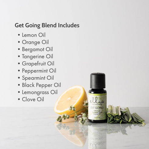 Ellia Essential Oil Diffuser | Get Going Blend | 15ml, 100% Pure, Therapeutic Grade