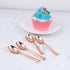 YARNOW 24Pcs Rose Gold Plastic Mini Spoons, Disposable Dessert Tasting Cutlery for Parties & Everyday Use