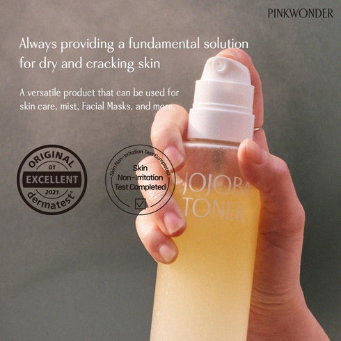 Jojoba Toner for Face 6.76oz (200ml), 100% Organic Jojoba Oil with Wild Strawberry, Deep Hydration