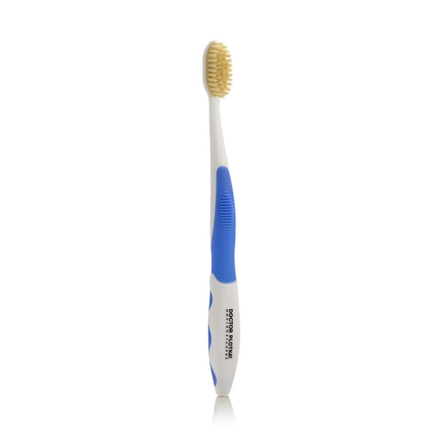 MOUTHWATCHERS Soft Flossing Manual Toothbrush for Adults, Blue, Ultra Clean, Good for