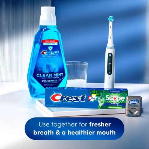 Pack (3 Count 5.4 oz 16.2 oz Crest Complete Whitening + Scope, Long Lasting Mint Toothpaste, Triple of Tubes)