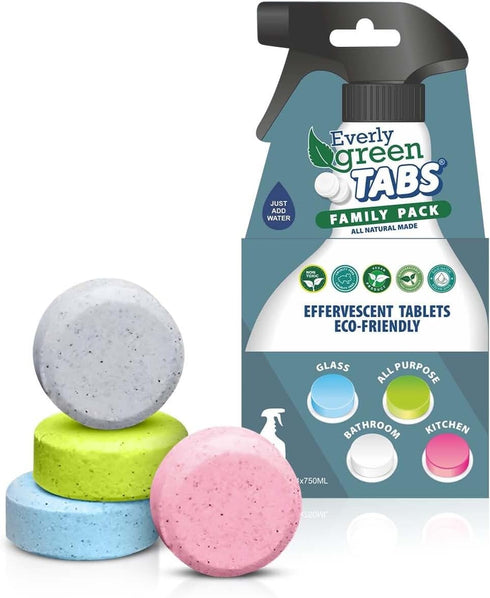 All Purpose Cleaner Tablets – Family Pack – Eco-Friendly Natural Kitchen Cleaner, Glass, Bathroom & Water Stain Remover