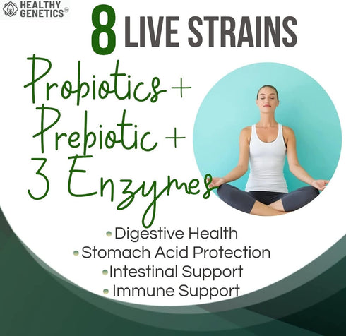 Liquid Probiotics for Women Men & Kids - Prebiotic + Ginger + Probiotics for Digestive Health, 30 Servings