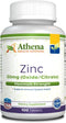 Athena Zinc Supplement Tablets 50mg - 100 Coated Tablets - Oxide/Citrate