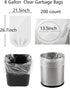 200 Count 8 Gallon Trash Bags, Clear Medium Garbage Bags, 1.1 mil Strong, Unscented