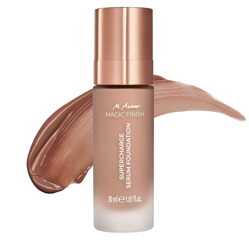 M. Asam MAGIC FINISH Supercharge Serum Foundation - Deep Almond, Moisturizing Makeup & Firming Face Serum (1.01 Fl Oz)