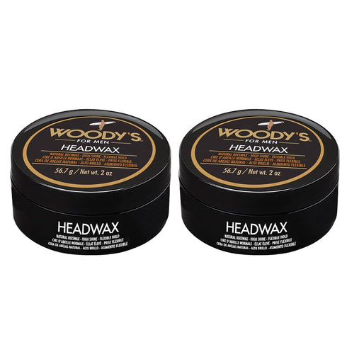 Woody's Headwax Styling Pomade for Men, Flexible Hold, High Shine, Travel-size, 2 oz./2-Pack