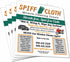 Spiff Cloth 4-Count, Miracle Cleaning Towels, Streak-Free, Cleans with Just Water, 16" x 16"