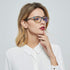 JOSCHOO Blue Stripe Computer Reading Glasses - Blue Light Blocking Readers for Men and Women (2.5)