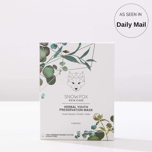 Snow Fox Herbal Youth Preservation Mask, 1 Pack Anti-Aging Hydrating Mask with Super Greens for Radiant Glow