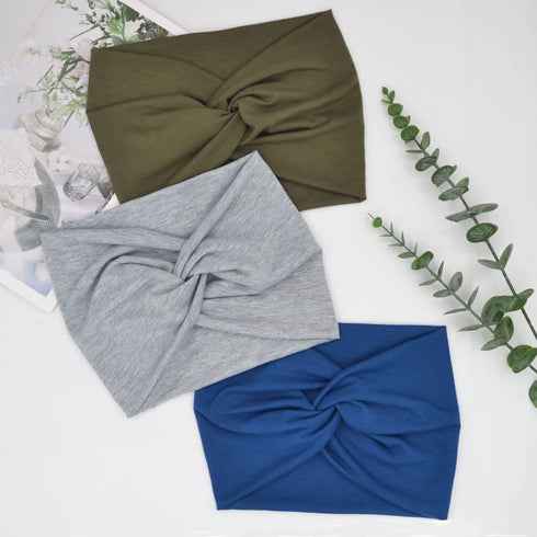 Wide Headbands for Women - Extra Large Twisted Knot Head Bands, Turban Accessories 6 Pack
