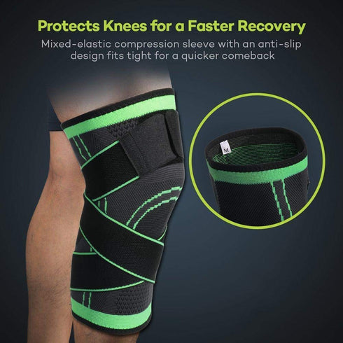 Compression Knee Sleeve Knee Brace - Support for Men & Women, Pain Relief for Running, CrossFit, Basketball