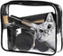Toiletry Bags Makeup Bags & Cases, Waterproof Plastic Bag Clear PVC Travel Bag, Brushes Organizer for Men and Women,