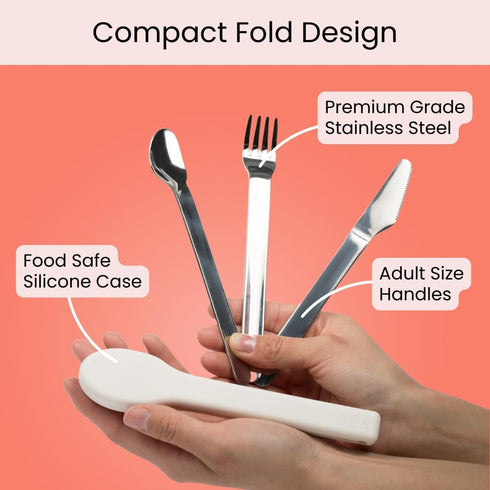 Portion Control Flatware Set - Healthy Eating & Bariatric Diet with Silicone Case (2)