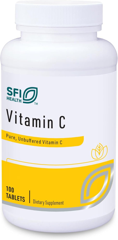 Klaire Labs Vitamin C - 1000 Milligrams L-Ascorbic Acid in Coated Tablets, 100 Tablets