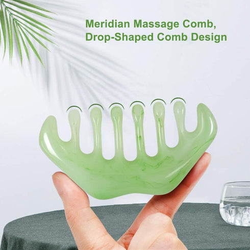2pcs Guasha Scraping Massage Comb, Multi-Functional Handheld Head Tool for Relaxation, Physical Therapy
