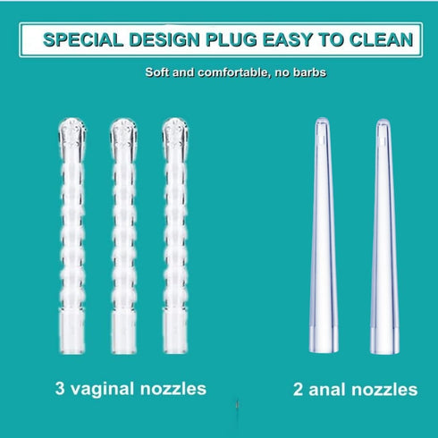 NINXIMI 600ml Vaginal Douche Enema Cleaner Reusable Manual Pressure Anal Vaginal Cleaning System Portable Kit