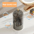Makeup Brush Holder Organizer with Lid, 360° Rotating Dustproof Cosmetics Organizer for Vanity (Grey White)