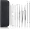 UUBAAR 9 PCS Pimple Popper Tool Kit, Blackhead Remover Tools with Tweezers for Facial Extraction