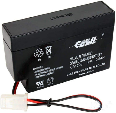 Casil 12V 0.8Ah AGM Sealed Lead Acid Deep Cycle Rechargeable Battery for CP1208 DJW12-0.8 and More