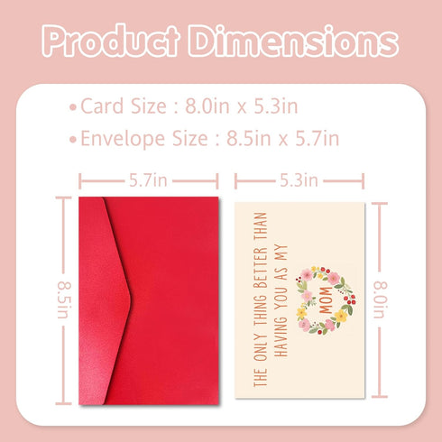 Pstyteos 8 5.3 Funny Pregnancy Announcement Card for Mom, the Only Thing Better than Having You as My Mom is My Baby