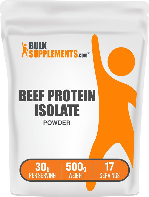 BulkSupplements.com Beef Protein Isolate Powder, Lactose Free, Unflavored & Gluten Free, 30g per Serving