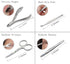 Manicure Set Professional Nail Clippers Kit, 12Pcs Stainless Steel Women Grooming Tools for Travel or Home - Gold