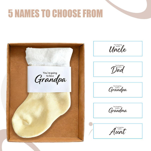 JLLYGOUS Pregnancy Announcement Box, Five Card Options, Including Baby Socks, Personalized Gifts, Pregnancy