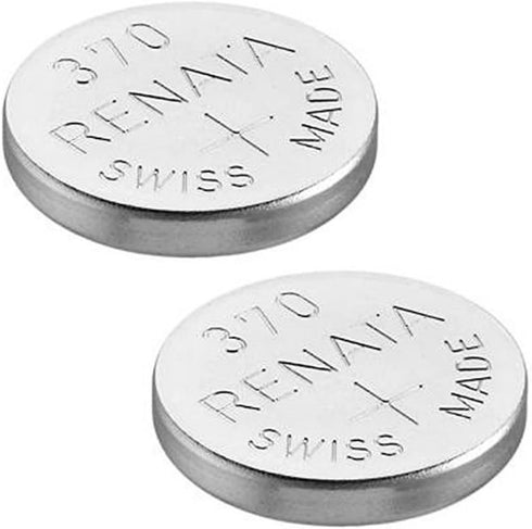 Renata Watch Battery, Swiss Made Renata 370 or SR920SW, 1.5V (2 Batteries)