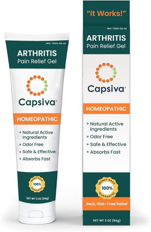 Pain Relief Topical Cream, 3oz Tube for Hands, Neck, Back, Joints, Non-Greasy, Odor Free, Homeopathic Ingredients