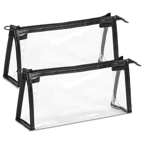 Etercycle TSA Approved Clear Toiletry Bag, Zipper Pouches for Traveling, Small Makeup Bags, Cosmetic Bag, Beach Bag
