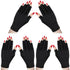 Syhood 3 Pair UV Gloves for Nail Lamp, UPF50+ UV Fingerless Protection Gloves for Manicures