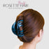 Rosette Large Chic Styling Glass Claw Clip Hair Clamps, Grips for Thick Hair, Women and Girls