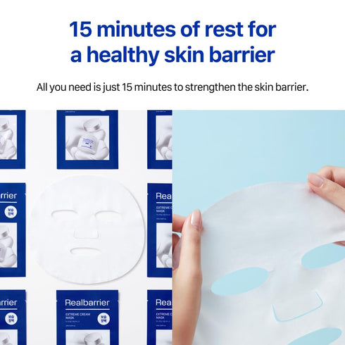 Real Barrier Extreme Cream Face Mask x 10ea - Skin Barrier Repair, Moisturizing Relief for Dry Skin, K-Beauty Facial